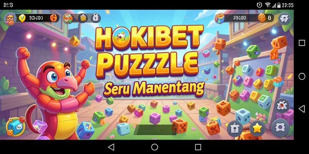 Tampilan gameplay HOKIBET yang penuh warna dan menantang.