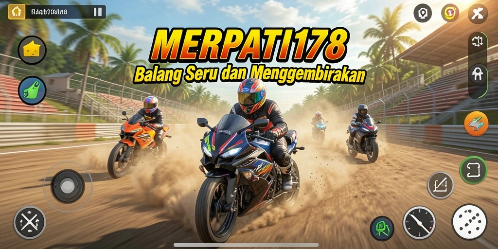 Gameplay seru di balapan motor MERPATI178.
