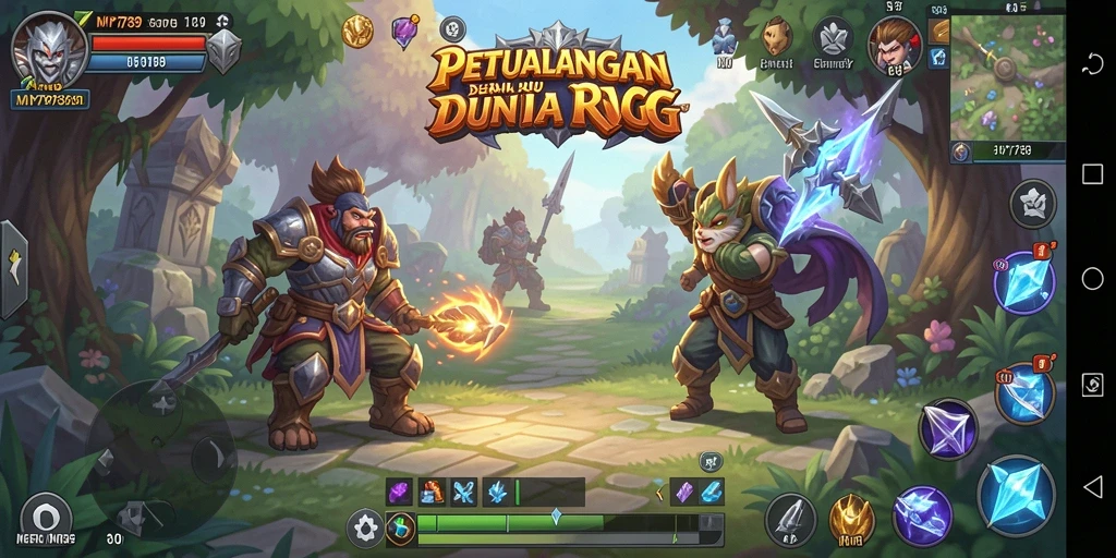 Tampilan visual yang memukau dari MVP789 saat pemain bertempur.