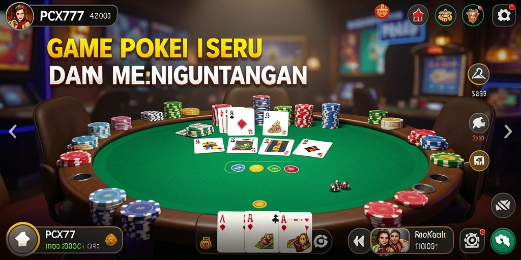 Gameplay seru di PCX777 yang menampilkan duel poker antar pemain.