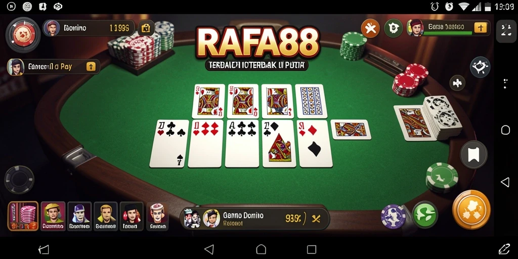 Tampilan seru gameplay Domino RAFA88 yang menantang.