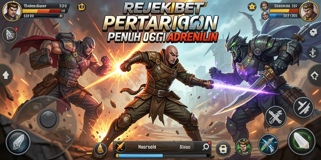 Tampilan aksi mendebarkan dalam permainan Fighting REJEKIBET.