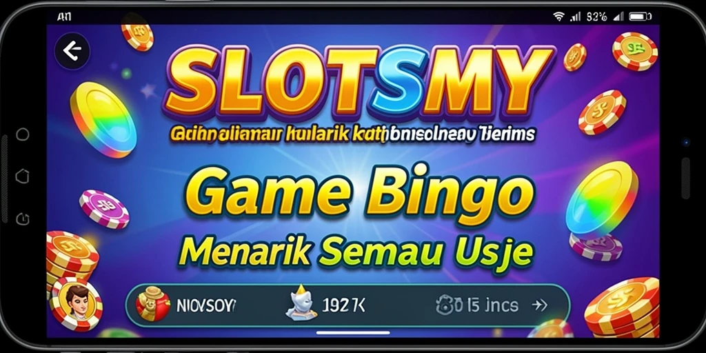 Screenshot gameplay SLOTSMY menampilkan suasana Bingo yang seru dan interaktif.